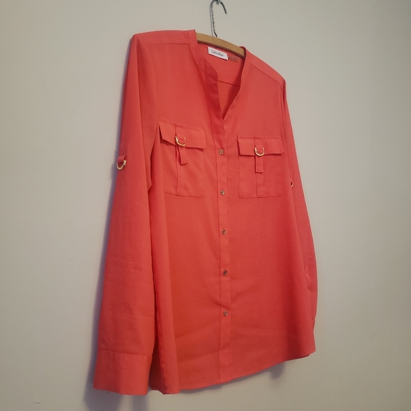 Coral Button-up - Picture 3 of 5